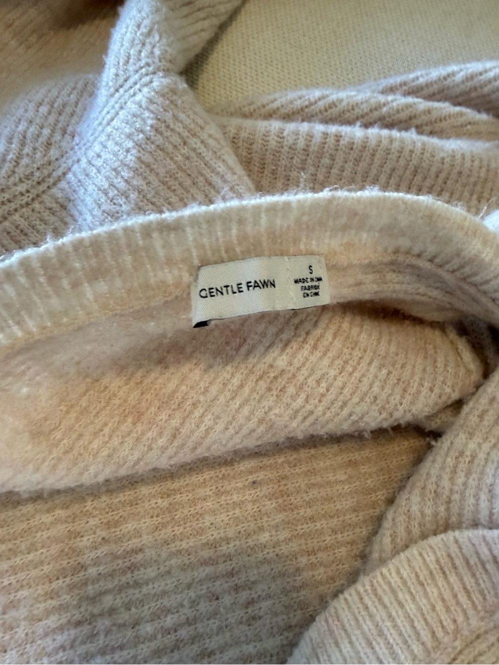 Gentle Fawn Twist-back Sweater in Beige Oatmeal Pink - Picture 4 of 5